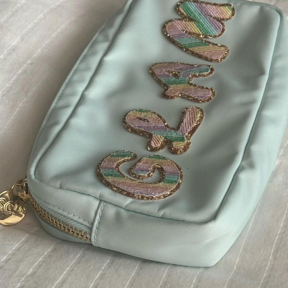Stoney Clover Lane GLAM Patch Pouch Cosmetic Bag Travel Makeup Case